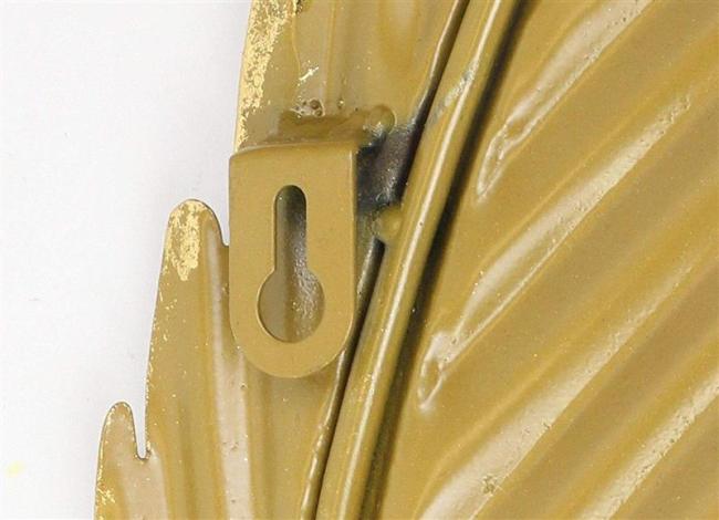 Wandhänger "Feder" aus Metall, gold, 99 cm hoch, Wandschmuck, Dekohänger
