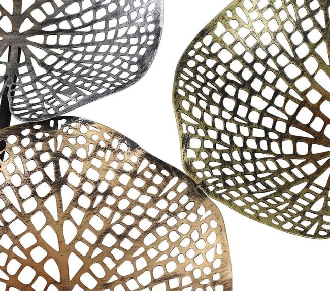 Preview: 3D Wandbild "Lotus" aus Metall, 100x50 cm, Wandschmuck, Wanddeko, Metallbild, Deko-Objekt