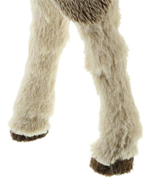 große Dekofigur "Rentier" mit Fell, 69 cm hoch, Weihnachtsdeko stehend, Tierfigur