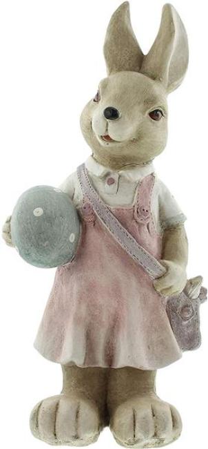 Preview: große Deko Häsin "Eiermaler" 48 cm hoch, Osterhase, Osterdeko