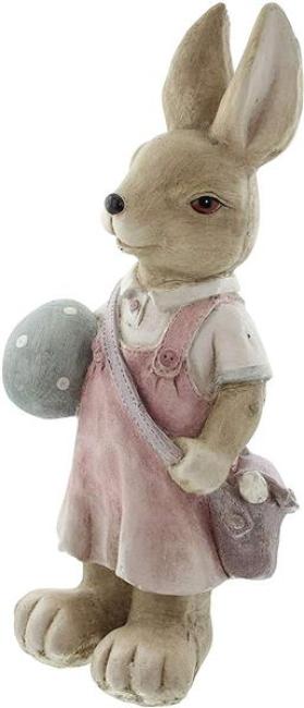 große Deko Häsin "Eiermaler" 48 cm hoch, Osterhase, Osterdeko