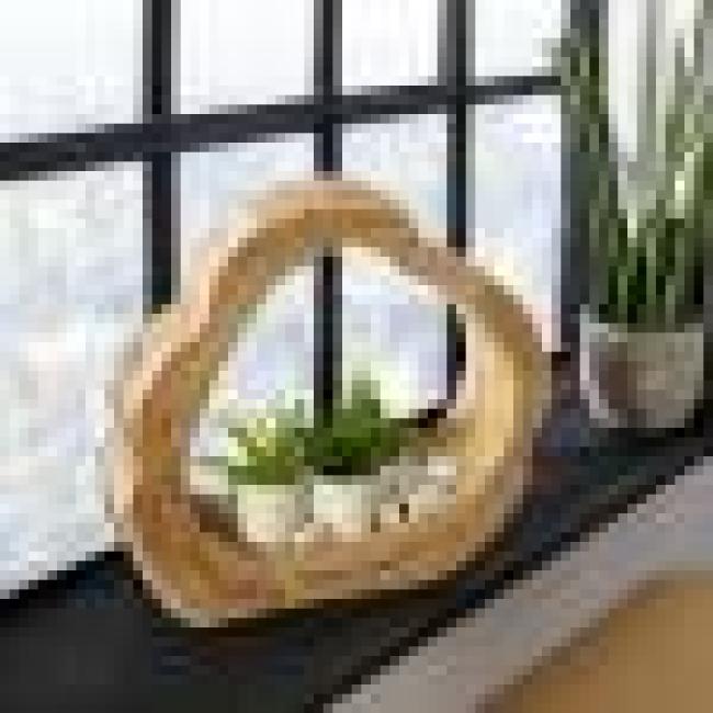 Dekoobjekt "Artwork" aus Holz, Unikat, Holzdeko, Skulptur, extravagte Dekoschale, Baumscheibe, Rindenscheibe hohl
