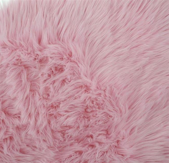 Preview: Kunstfell "Softpink" rosa, 65x90 cm, Dekofell, Teppich, Sitzauflage