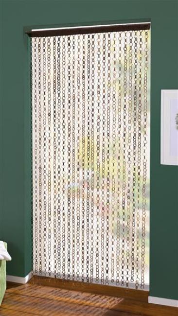 Preview: Bambus Türvorhang "Ring in Ring" Balkontür Insektenschutz Vorhang, Fadenvorhang, Bambusvorhang, Raumteiler