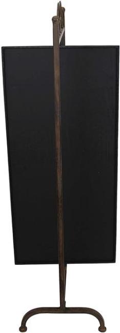 Tafel "Arabeske" aus Metall, Antik braun, Kreidetafel, Kundenstopper