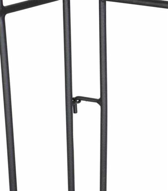 4x Dekozaun "Lilie" 111 cm hoch aus Metall, schwarz, Vintage Gartenzaun, Metallzaun, Steckzaun, Zierzaun, Vorgartenzaun