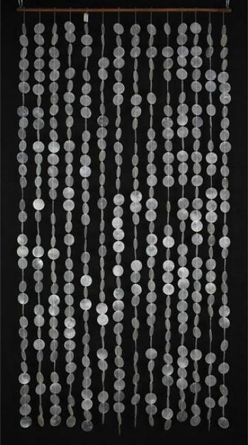 Türvorhang "Capiz" aus Muscheln, 90x180 cm, Balkontür Insektenschutz Vorhang, Fadenvorhang, Raumteiler