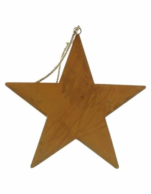 Outdoor Kerzenhalter "Stern" mit Schriftzug "Frohe Weihnachten" aus Metall mit Rost Finish, 45 cm hoch, Kerzenständer, Weihnachtsdeko, Gartendeko