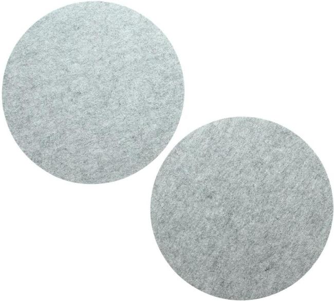 Preview: 4er Set Platzmatte aus Filz, grau, rund, Ø 35 cm, Tischset, Platzset