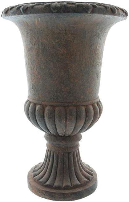 Preview: Pflanzer "Amphore" in Stein Optik, 50 cm hoch, antik braun, Pflanztopf, Blumentopf, Pflanzgefäß, Gartendeko für Draußen
