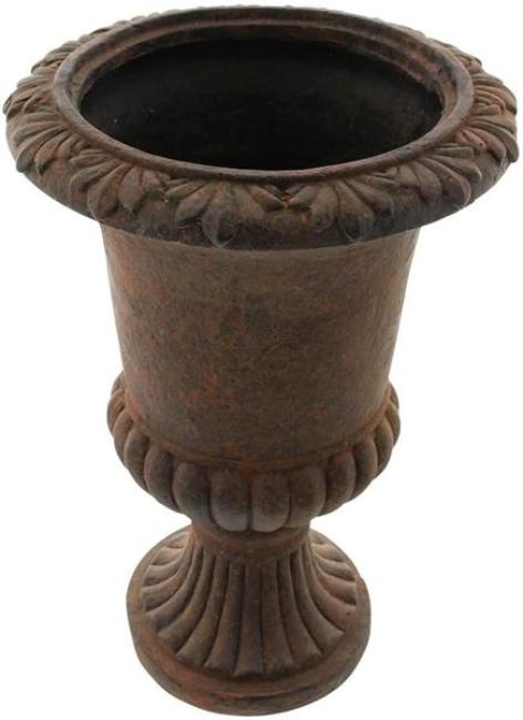 Preview: Pflanzer "Amphore" in Stein Optik, 50 cm hoch, antik braun, Pflanztopf, Blumentopf, Pflanzgefäß, Gartendeko für Draußen