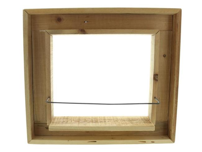 Preview: Wandregal "Fenster" aus recyceltem Holz, Fensterrahmen, Wanddeko, Blumenregal, Dekoregal, Blumenständer, Hängeregal