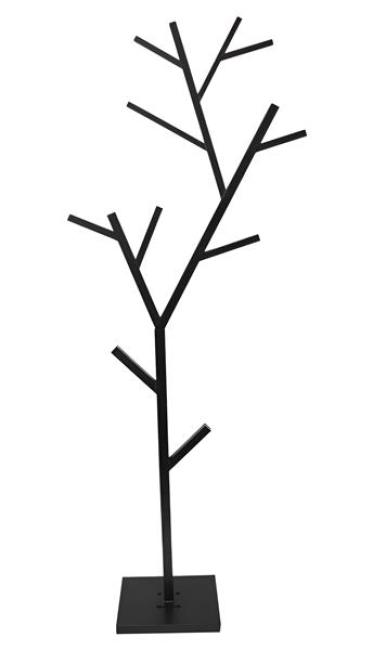 Preview: Garderobe "Baum" aus Metall, schwarz, 180 cm hoch, Standgarderobe, Flurgarderobe stehend