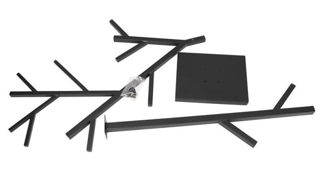 Garderobe "Baum" aus Metall, schwarz, 180 cm hoch, Standgarderobe, Flurgarderobe stehend