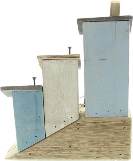 Preview: Dekohäuschen "Hafenpromenade" maritime Deko, 26 cm hoch, Holzdeko