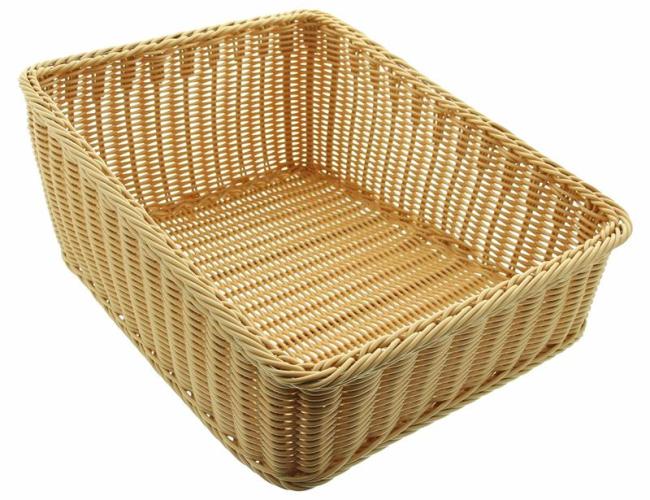 Preview: Auslagekorb aus Poly-Rattan, 40x50 cm, Regalkorb, Brotkorb
