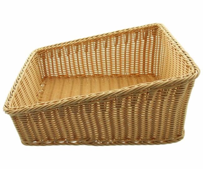 Preview: Auslagekorb aus Poly-Rattan, 40x50 cm, Regalkorb, Brotkorb