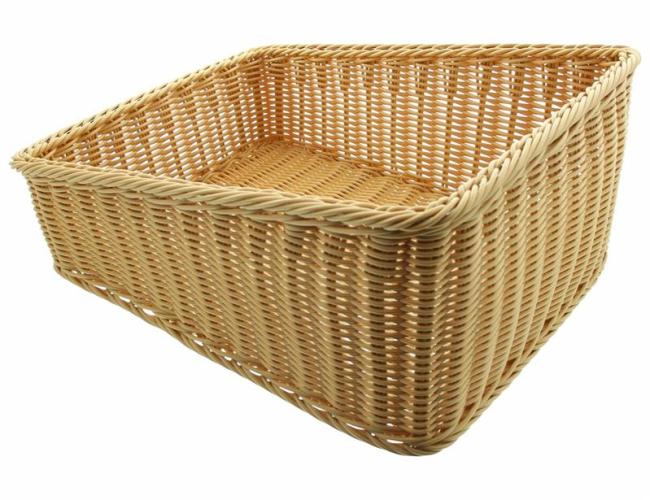 Auslagekorb aus Poly-Rattan, 40x50 cm, Regalkorb, Brotkorb