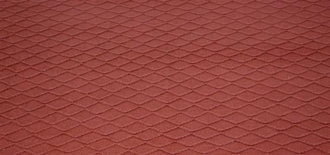 Kuscheldecke "Carmine" rotbraun, mit Rautenmuster und Fransen, 120x152 cm, Couchdecke, Sofadecke