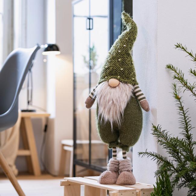 Wichtel "Nils" in grün, 62 cm hoch, Dekowichtel, Dekofigur