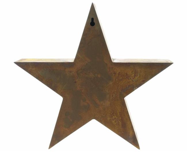 Dekofigur "Stern" aus Metall in Rost Optik, Ø 29 cm, Adventsdeko, Weihnachtsdeko, Metallstern, Gartendeko für Draußen