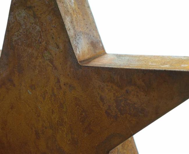 Dekofigur "Stern" aus Metall in Rost Optik, Ø 29 cm, Adventsdeko, Weihnachtsdeko, Metallstern, Gartendeko für Draußen