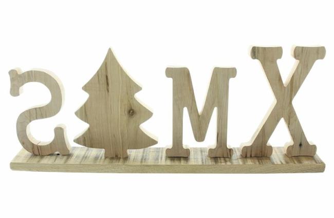 Schriftzug "XMAS" aus Holz im Shabby Look, Weihnachtsdeko, Dekobuchstaben