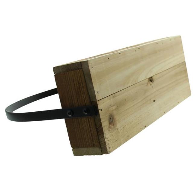 Planzer "Bogen" aus recyceltem Holz & Metall, Dekoboard, Kerzenleiste, Pflanzkasten, Blumenkasten, Pflanzgefäß