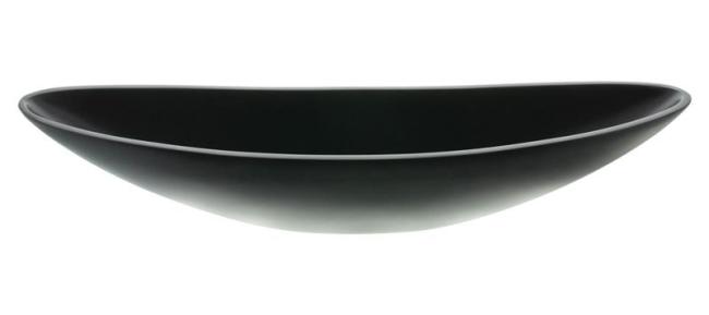 Preview: Dekoschale "Modern" in schwarz, 63 cm lang, Pflanzschale, Snackschale, Schale, Kerzenleiste, Tischdeko