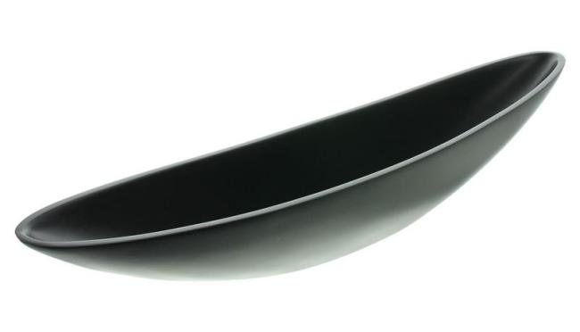 Preview: Dekoschale "Modern" in schwarz, 63 cm lang, Pflanzschale, Snackschale, Schale, Kerzenleiste, Tischdeko