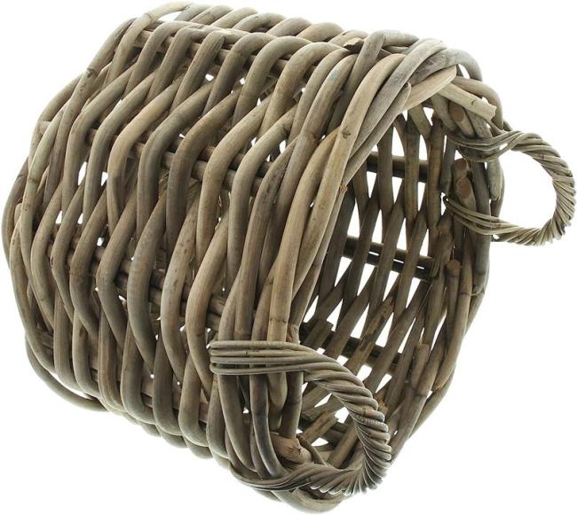 großer Rattankorb "Rustikal" Ø 50 cm, Rattan Aufbewahrungskorb, Brennholzkorb, Spielzeugkorb, Übertopf