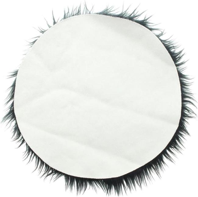 Sitzkissen "Fell" in terra, Ø 40 cm, Dekofell, Kunstfell, Stuhlkissen
