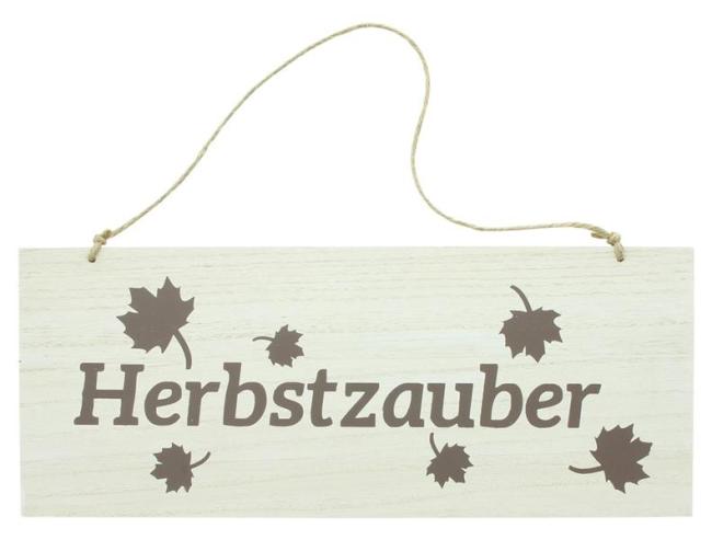 Schild "Herbstzauber" aus MDF, 50x20 cm, Dekoschild, Wandschild, Fensterdeko, Türschild