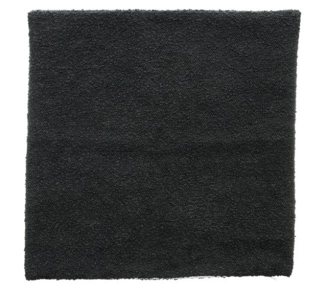 Kissenhülle "Black" in schwarz, 43x43 cm, Schlingflor, Kissenbezug im Used Look, Zierkissenbezug mit eingearbeitetem Reißverschluss