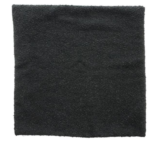 Kissenhülle "Black" in schwarz, 43x43 cm, Schlingflor, Kissenbezug im Used Look, Zierkissenbezug mit eingearbeitetem Reißverschluss