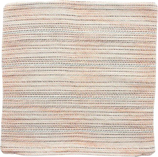 Preview: Kissenhülle "Streifen" beige, orange / schwarz gestreift, 45x45 cm, Kissenbezug, Zierkissenbezug mit eingearbeitetem Reißverschluss