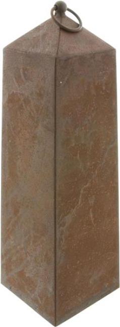 Kerzenhalter "Rostlaterne" aus Metall, 40 cm hoch, Gartenlaterne mit Echtrost Finish, Windlicht, Laterne