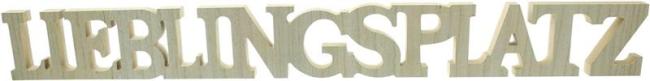 Schriftzug "Lieblingsplatz" aus MDF in Holz Optik, 75 cm lang, Holzbuchstaben