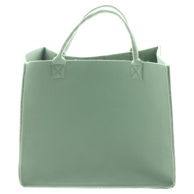 Tasche "Blumenwiese" aus Filz in grün, große Einkaufstasche, Filztasche, Shopper, Tragetasche