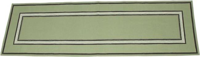 Preview: Tischläufer "Salvia verde" aus Baumwolle, 40x140 cm, grün, Tischband, Mitteldecke