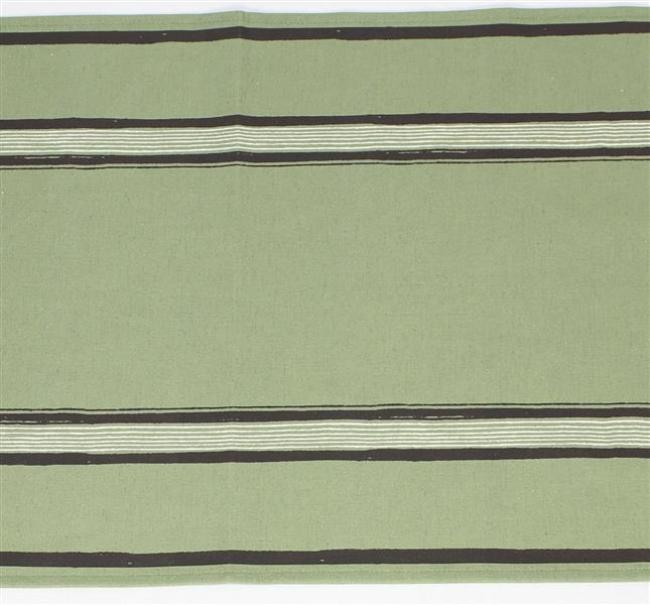 Tischläufer "Salvia verde" aus Baumwolle, 40x140 cm, grün, Tischband, Mitteldecke