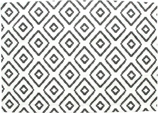 Preview: Outdoor Kissenhülle "White & Black" in weiß & schwarz, 60x40 cm, Stehsaum, Kissenbezug wasserabweisend, Zierkissenbezug für Balkon & Garten