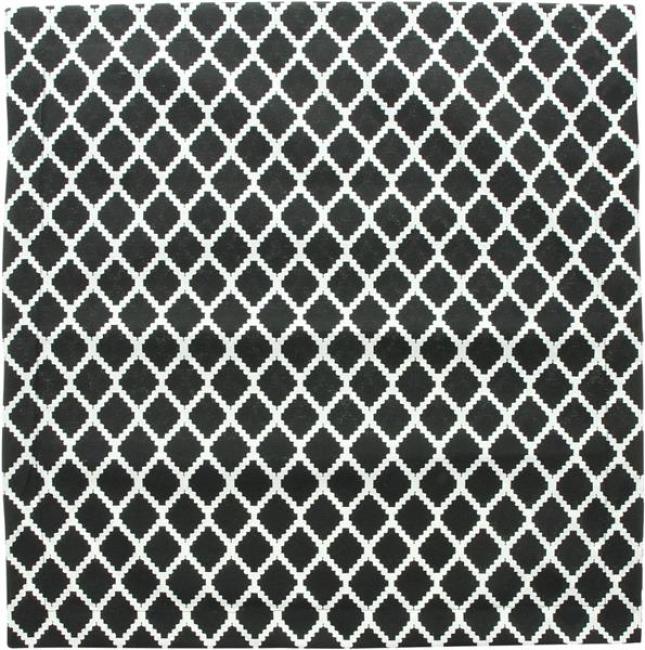 Preview: Outdoor Kissenhülle "Black & White" in schwarz & weiß, 45x45 cm, Stehsaum, Kissenbezug wasserabweisend, Zierkissenbezug für Balkon & Garten
