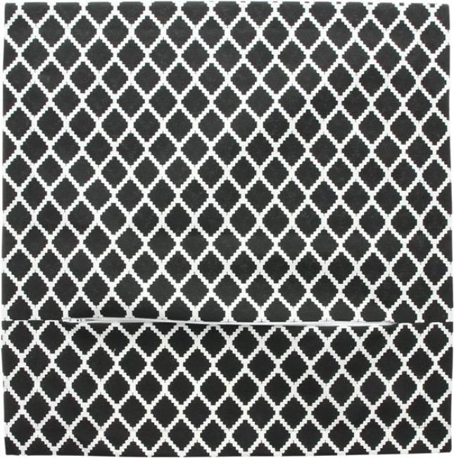 Preview: Outdoor Kissenhülle "Black & White" in schwarz & weiß, 45x45 cm, Stehsaum, Kissenbezug wasserabweisend, Zierkissenbezug für Balkon & Garten