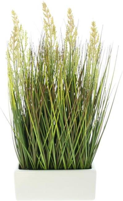 Preview: Kunstpflanze "Gras" 46 cm hoch im Porzellan Topf, Ziergras, Dekopflanze, Dekogras