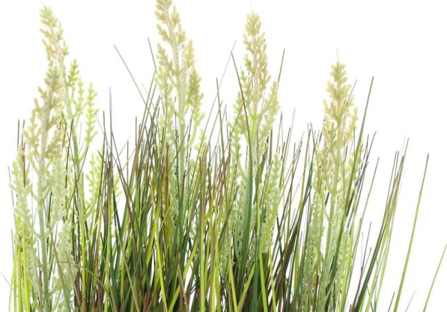 Kunstpflanze "Gras" 46 cm hoch im Porzellan Topf, Ziergras, Dekopflanze, Dekogras