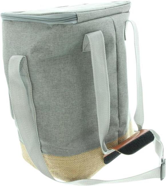 Kühltasche "Rucksack" aus Leinen & Jute, leichter Kühlrucksack, Schultertasche, Thermorucksack, Picknicktasche
