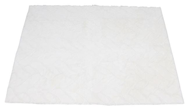 Preview: Bodenmatte "Luxus" aus Kunstfell in offwhite, 90x120 cm, Teppich rutschfest, Teppichläufer weiß
