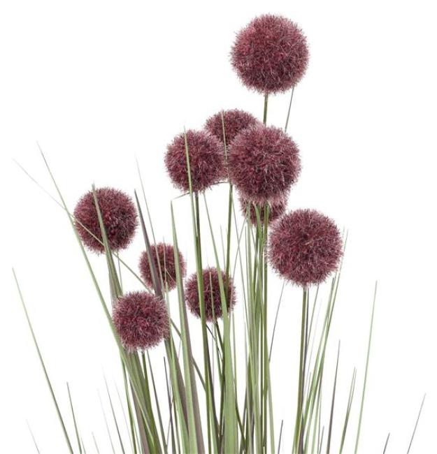 Preview: Topfpflanze "Allium" 90 cm hoch, Kunstpflanze, Dekopflanze, Ziergras, Dekogras