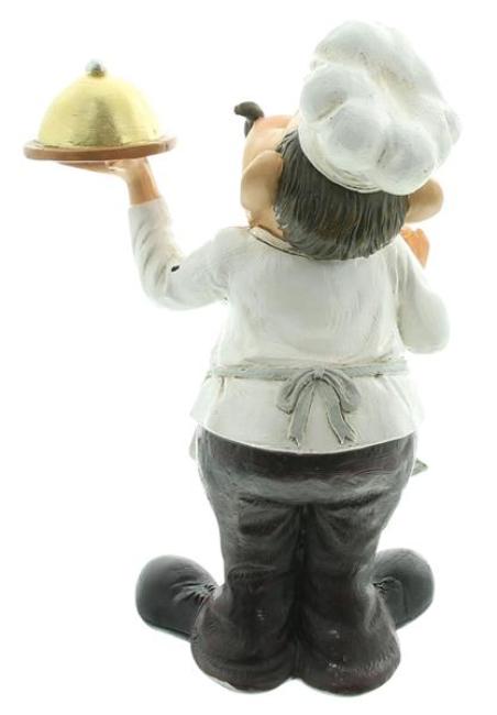 Preview: Dekofigur "Chefkoch Francois" aus Polyresin, 23 cm hoch, witzige Statue für Küche & Esszimmer